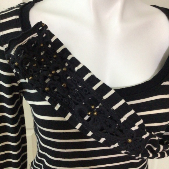 Free People Black & White stripe shirt - Picture 6 of 9